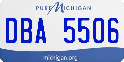 MI license plate DBA5506