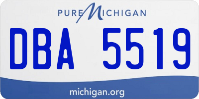 MI license plate DBA5519