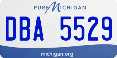 MI license plate DBA5529