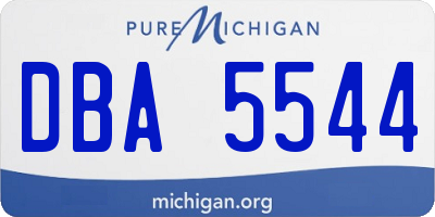 MI license plate DBA5544