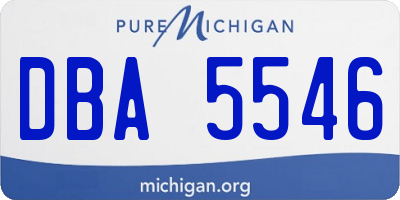 MI license plate DBA5546