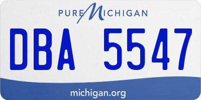 MI license plate DBA5547