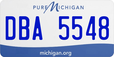 MI license plate DBA5548