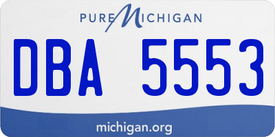 MI license plate DBA5553