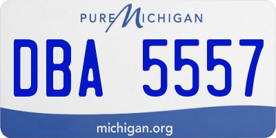 MI license plate DBA5557