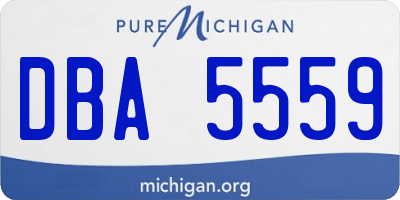 MI license plate DBA5559