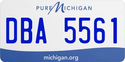 MI license plate DBA5561