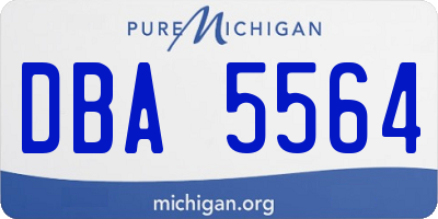 MI license plate DBA5564