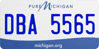 MI license plate DBA5565