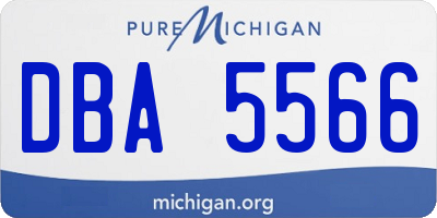 MI license plate DBA5566