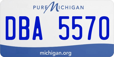MI license plate DBA5570