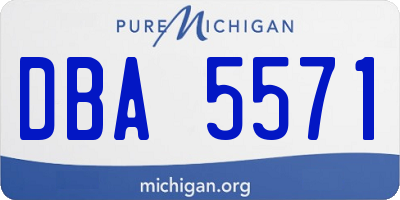 MI license plate DBA5571