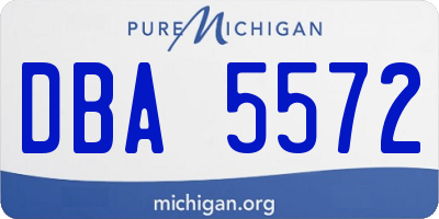 MI license plate DBA5572