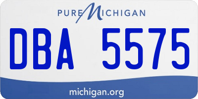 MI license plate DBA5575