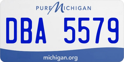 MI license plate DBA5579