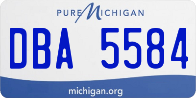 MI license plate DBA5584