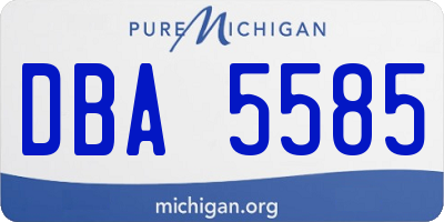 MI license plate DBA5585