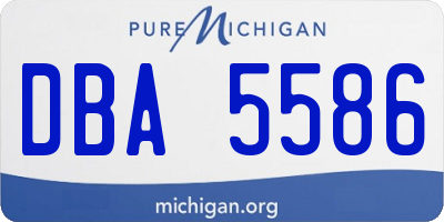 MI license plate DBA5586