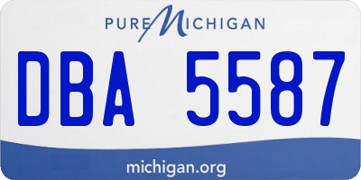 MI license plate DBA5587