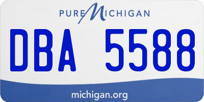 MI license plate DBA5588