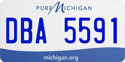 MI license plate DBA5591