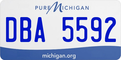 MI license plate DBA5592