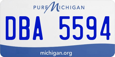 MI license plate DBA5594