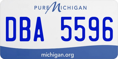 MI license plate DBA5596
