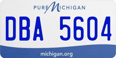 MI license plate DBA5604