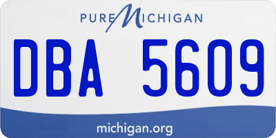 MI license plate DBA5609