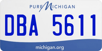 MI license plate DBA5611