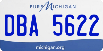 MI license plate DBA5622