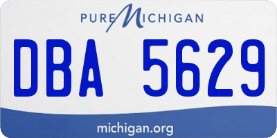 MI license plate DBA5629