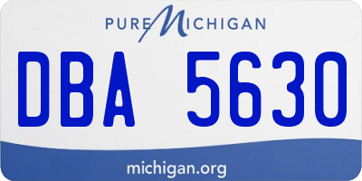 MI license plate DBA5630