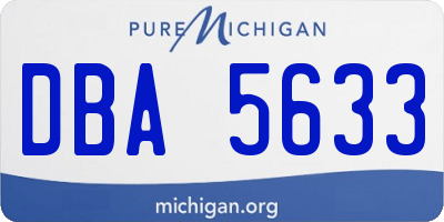 MI license plate DBA5633