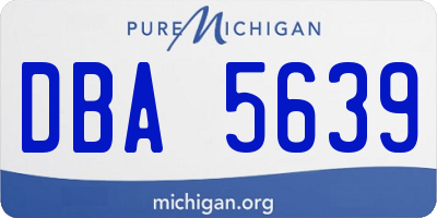 MI license plate DBA5639