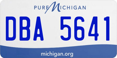 MI license plate DBA5641