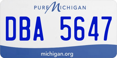 MI license plate DBA5647
