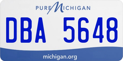 MI license plate DBA5648