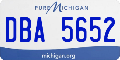 MI license plate DBA5652