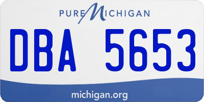 MI license plate DBA5653