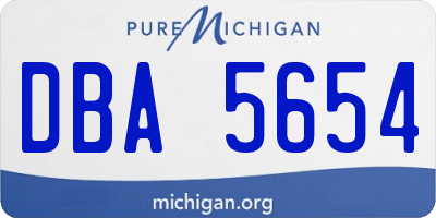 MI license plate DBA5654