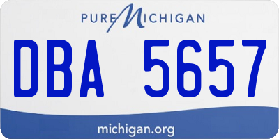 MI license plate DBA5657
