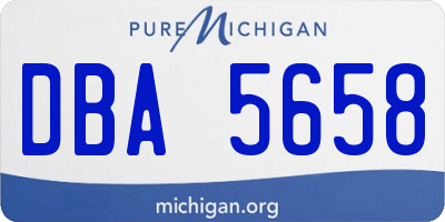 MI license plate DBA5658