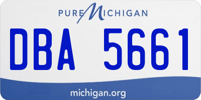 MI license plate DBA5661