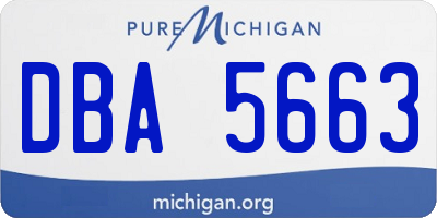 MI license plate DBA5663