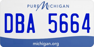 MI license plate DBA5664