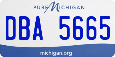 MI license plate DBA5665