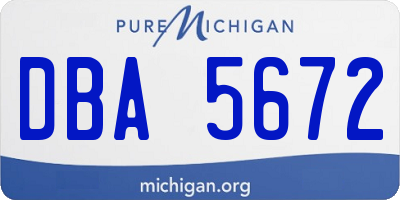 MI license plate DBA5672