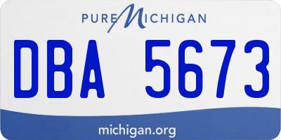 MI license plate DBA5673